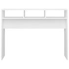 OmkarWood Goar Premium Engineered Wood Study Console Table – White Finish