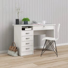 OmkarWood EliteSpace Study Table – Premium Engineered Wood Desk with Storage Drawers (White Finish)