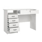 OmkarWood EliteSpace Study Table – Premium Engineered Wood Desk with Storage Drawers (White Finish)