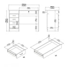 OmkarWood EliteSpace Study Table – Premium Engineered Wood Desk with Storage Drawers (White Finish)
