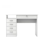 OmkarWood EliteSpace Study Table – Premium Engineered Wood Desk with Storage Drawers (White Finish)