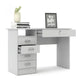 OmkarWood EliteSpace Study Table – Premium Engineered Wood Desk with Storage Drawers (White Finish)