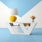 Omkarwood Kirstin 110 cm Modern V-Leg TV Unit – White