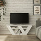 Omkarwood Kirstin 110 cm Modern V-Leg TV Unit – White