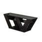 Omkarwood Kirstin 110 cm TV Unit – Marble Black Finish | Modern V-Leg Entertainment Stand