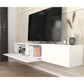 OmkarWood Verona Wall-Mounted TV Unit – White Finish