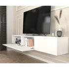 OmkarWood Verona Wall-Mounted TV Unit – White Finish