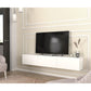 OmkarWood Verona Wall-Mounted TV Unit – White Finish
