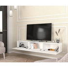 OmkarWood Verona Wall-Mounted TV Unit – White Finish