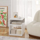 Mugdha Modern Bedside Table with Multi-Level Storage by OmkarWood Furniture