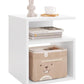 Mugdha Modern Bedside Table with Multi-Level Storage by OmkarWood Furniture