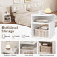 Mugdha Modern Bedside Table with Multi-Level Storage by OmkarWood Furniture