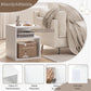 Mugdha Modern Bedside Table with Multi-Level Storage by OmkarWood Furniture