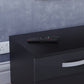 OmkarWood Premium High Gloss TV Unit – Engineered Wood Entertainment Console (Black Finish)