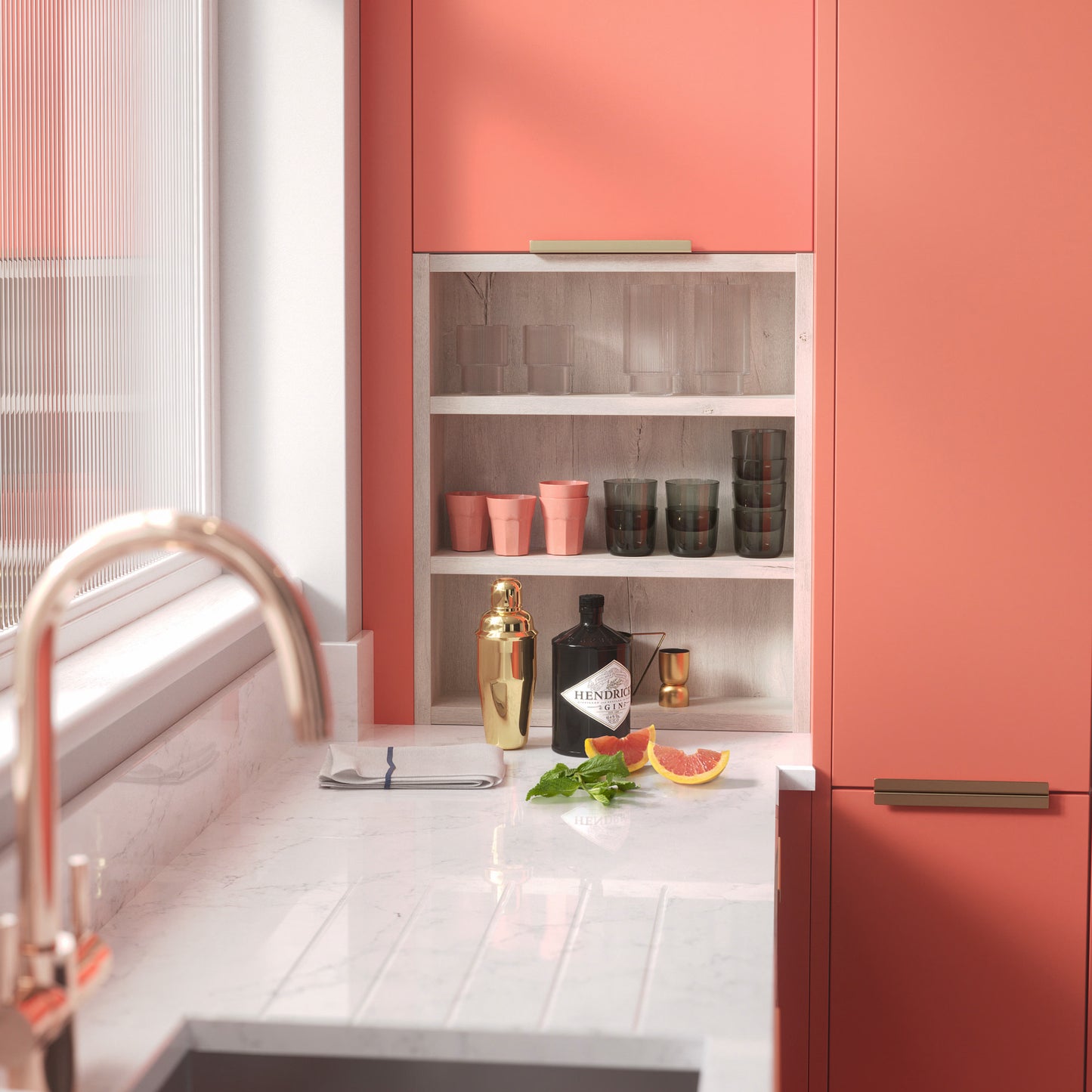 Contour Spectrum Kitchen in Coral