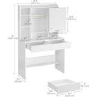 OmkarWood GraceLite Vanity Station with Hollywood Mirror