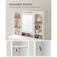OmkarWood GraceLite Vanity Station with Hollywood Mirror