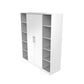 Modern 2-Door Wardrobe with Open Side Shelves & Drawer Storage (6x7 Feet)