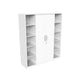 Modern 2-Door Wardrobe with Open Side Shelves & Drawer Storage (6x7 Feet)