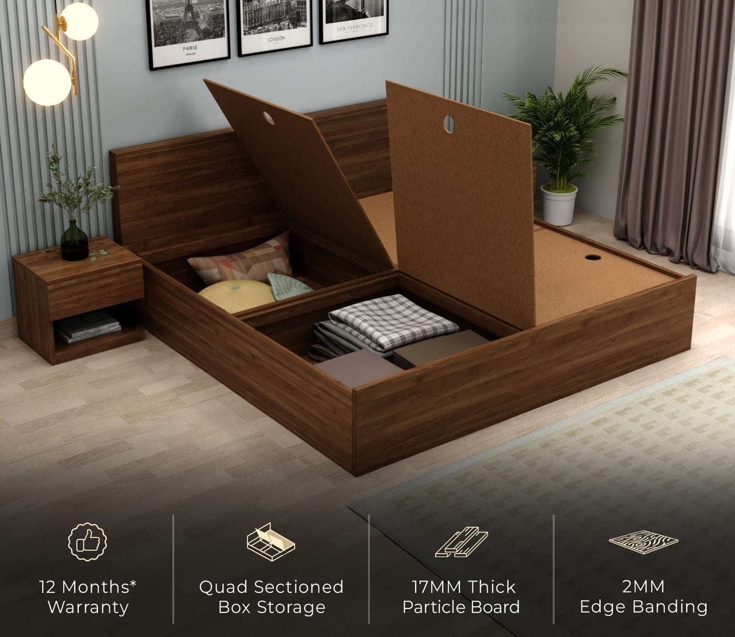 Verano Queen Storage Bed