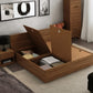 OmkarWood Elegance King Size Bed with Box Storage (Walnut Finish)