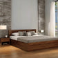 OmkarWood Elegance King Size Bed with Box Storage (Walnut Finish)