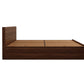 OmkarWood Elegance King Size Bed with Box Storage (Walnut Finish)