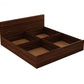 OmkarWood Elegance King Size Bed with Box Storage (Walnut Finish)