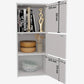 OmkarWood Prestige 3-Tier File Cabinet – White Elegance Series