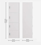 OmkarWood Prestige 4-Tier File Cabinet – White Elegance Series