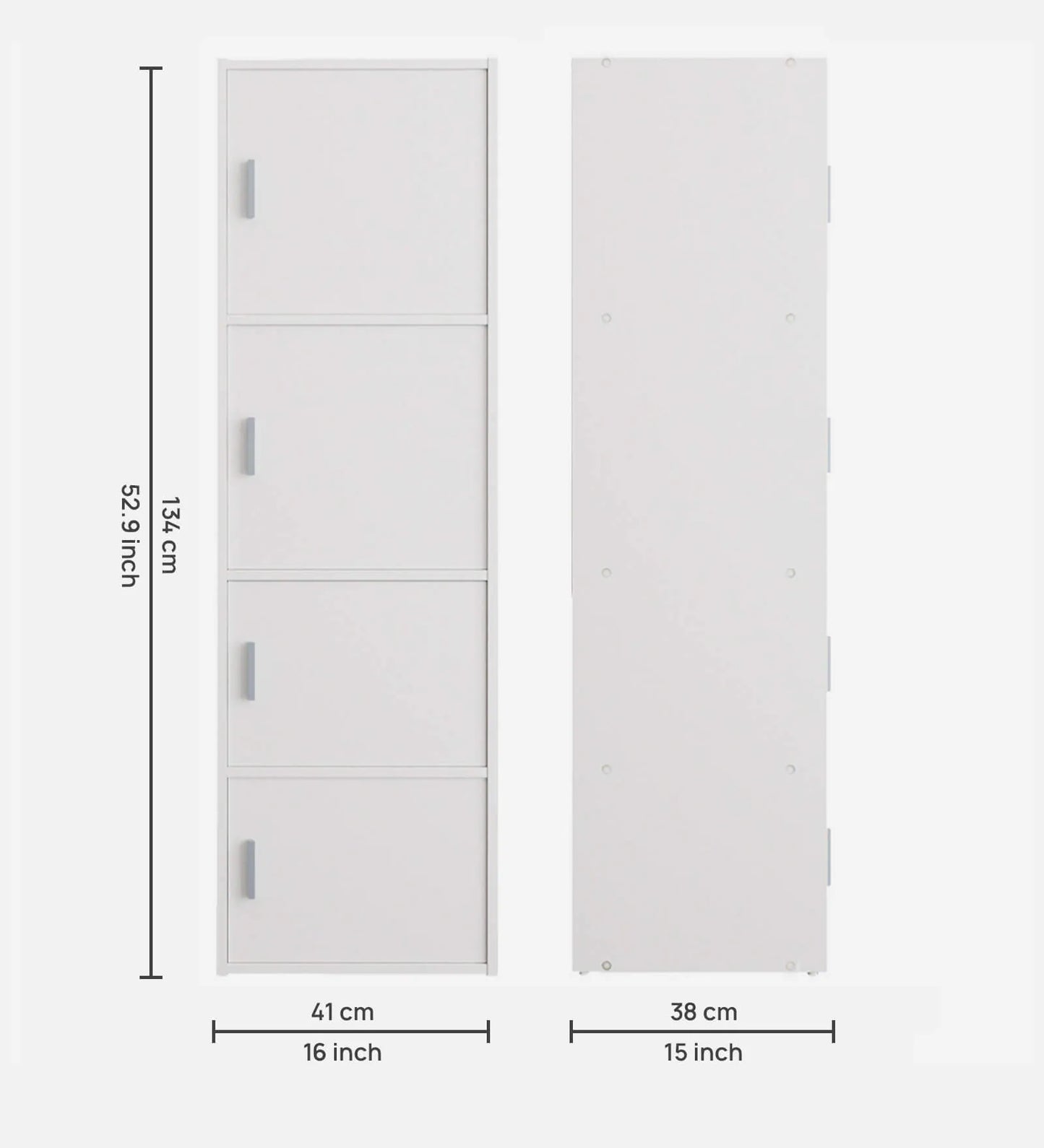 OmkarWood Prestige 4-Tier File Cabinet – White Elegance Series