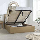 Carson Oak Rattan Ottoman Bed