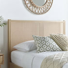 Carson Oak Rattan Ottoman Bed