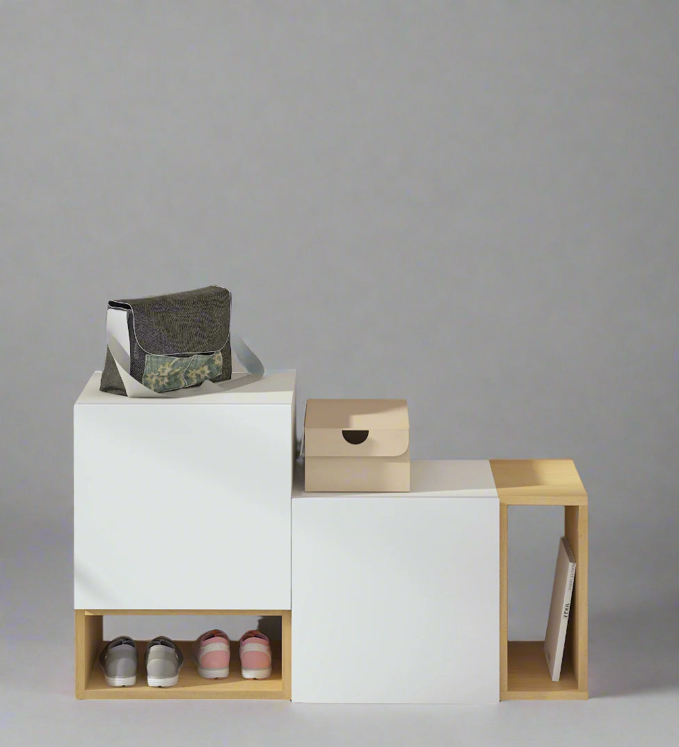 Modora Duo-Tone Premium EngineeredWood Shoe Cabinet