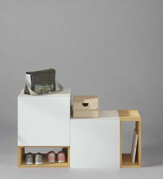 Modora Duo-Tone Premium EngineeredWood Shoe Cabinet