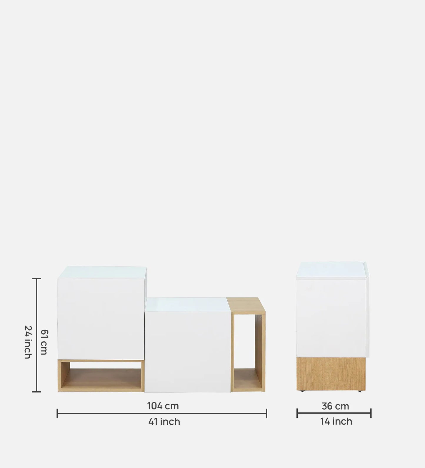 Modora Duo-Tone Premium EngineeredWood Shoe Cabinet