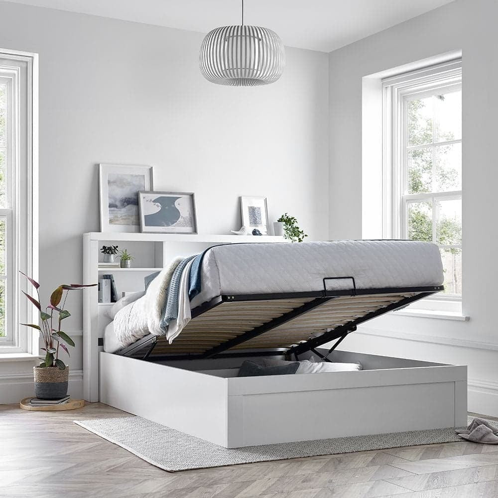 Hydraulic Lift Storage Bookcase Bed