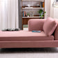 Blush Pink Velvet Chaise Lounge – Modern Lounger for Relaxing & Reading