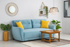 Mineral Blue Velvet 3+1+1 Seater Sofa Set – Modern Luxury with Plush Comfort