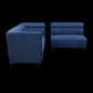 Sapphire Blue Velvet Fabric L-Shape Sofa – Modern Corner Sofa for Living Room