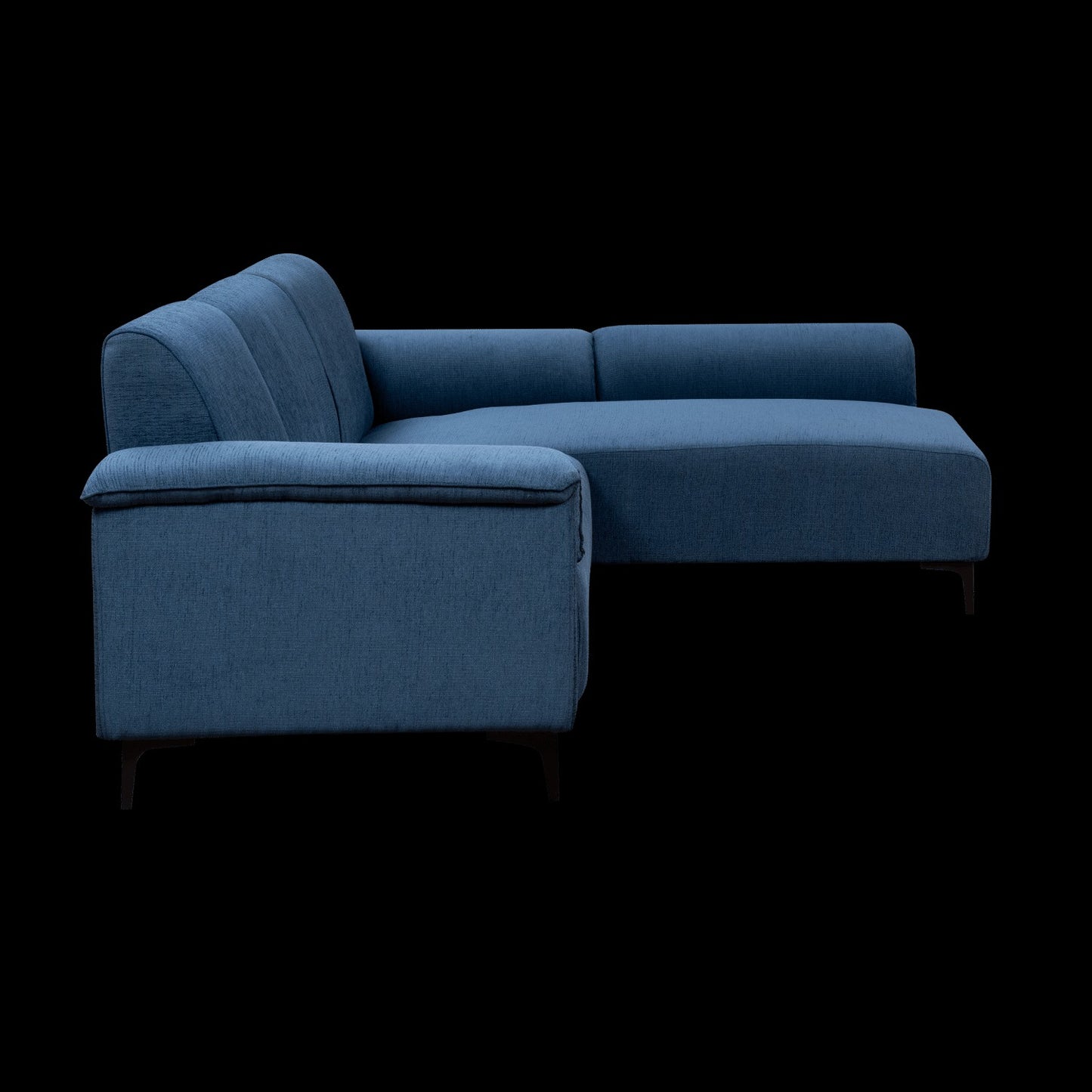 Fabric L-Shape Sofa in Moroccan Blue