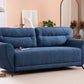 Navy Blue Fabric 3-Seater Sofa – Modern Design with Plush Comfort