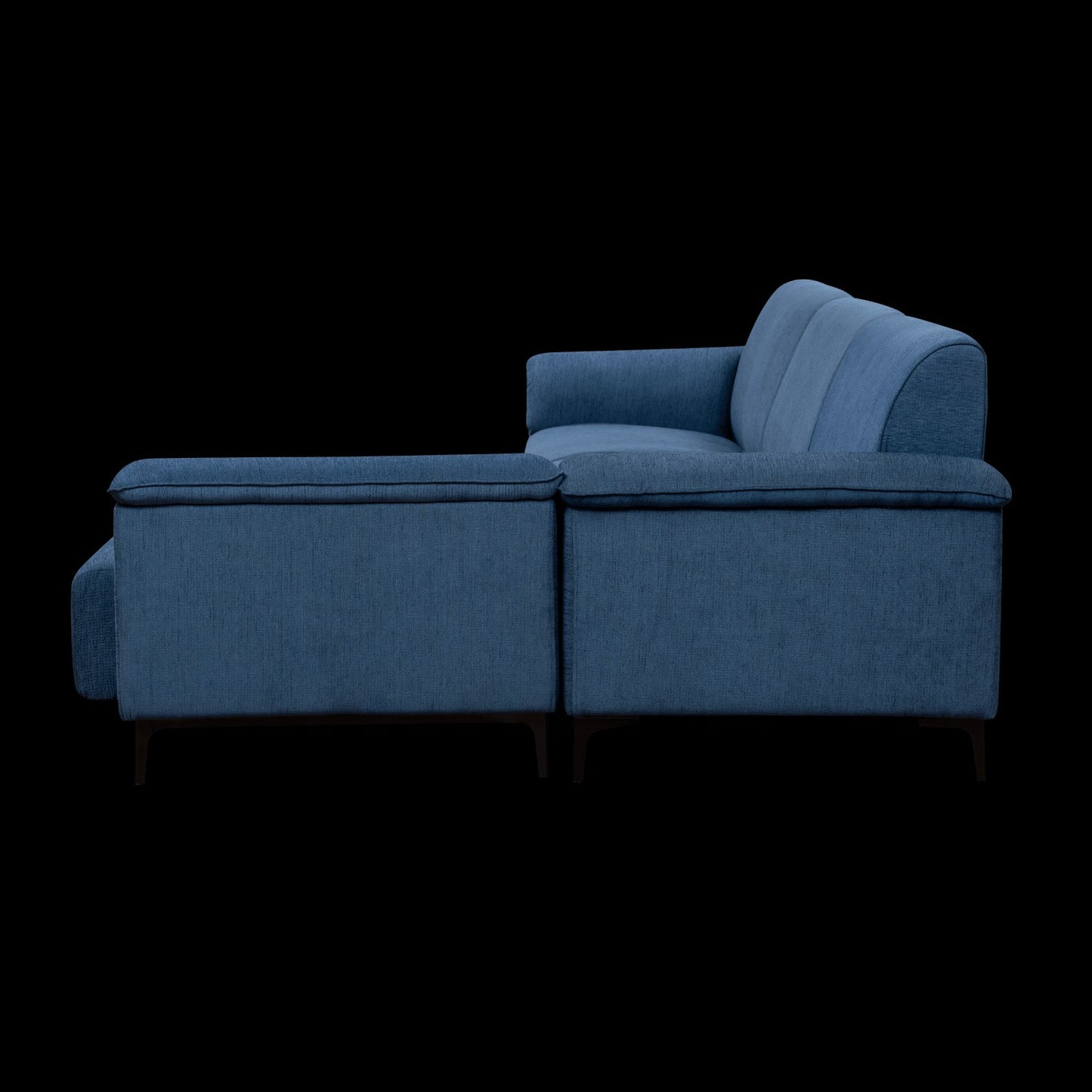 Fabric L-Shape Sofa in Moroccan Blue