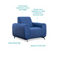 Sapphire Blue Velvet 3+1+1 Sofa Set – Luxurious Comfort & Modern Design