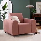 Fabric 1 Seater Sofa in Rose Blush Color