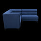 Sapphire Blue Velvet Fabric L-Shape Sofa – Modern Corner Sofa for Living Room