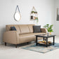 Sand Beige Leatherette 3-Seater Sofa – Modern Comfort & Elegant Design