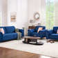 Sapphire Blue Velvet 5-Seater Sofa Set (3+1+1) – Elegant & Comfortable Living Room Furniture