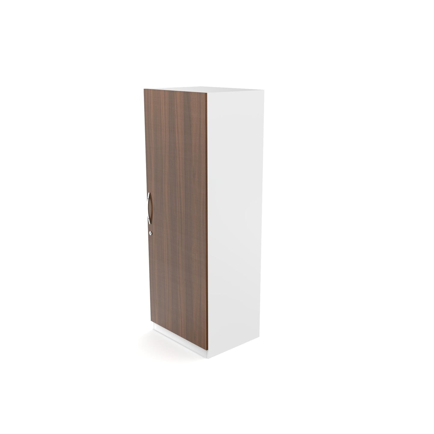 Single Door Compact Wardrobe with Hanging Rod & Storage Shelves