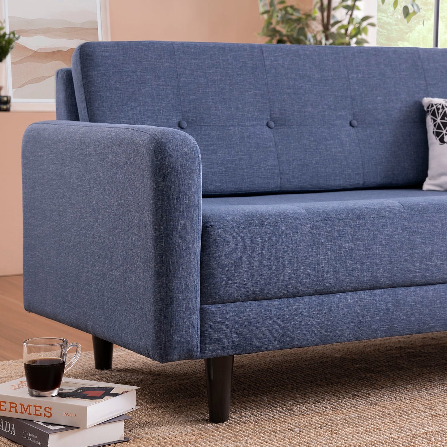 Fabric 3 Seater Sofa in Grace Denim Color